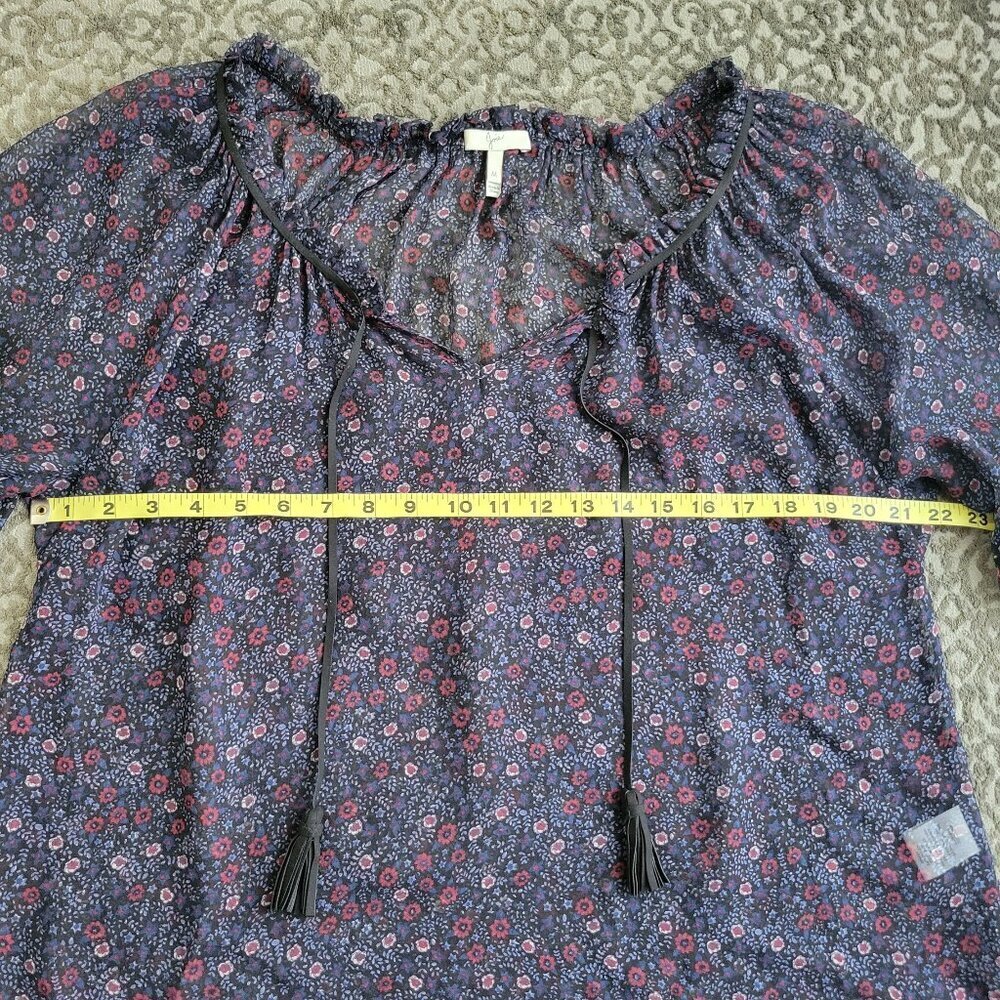 Joie Boho 100% Silk Blouse Size M - Picture 5 of 8